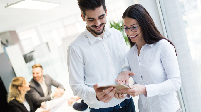 Mitarbeiter am Arbeitsplatz