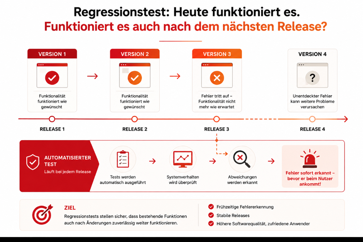 Diagramm, wie das Regresstest funktioniert